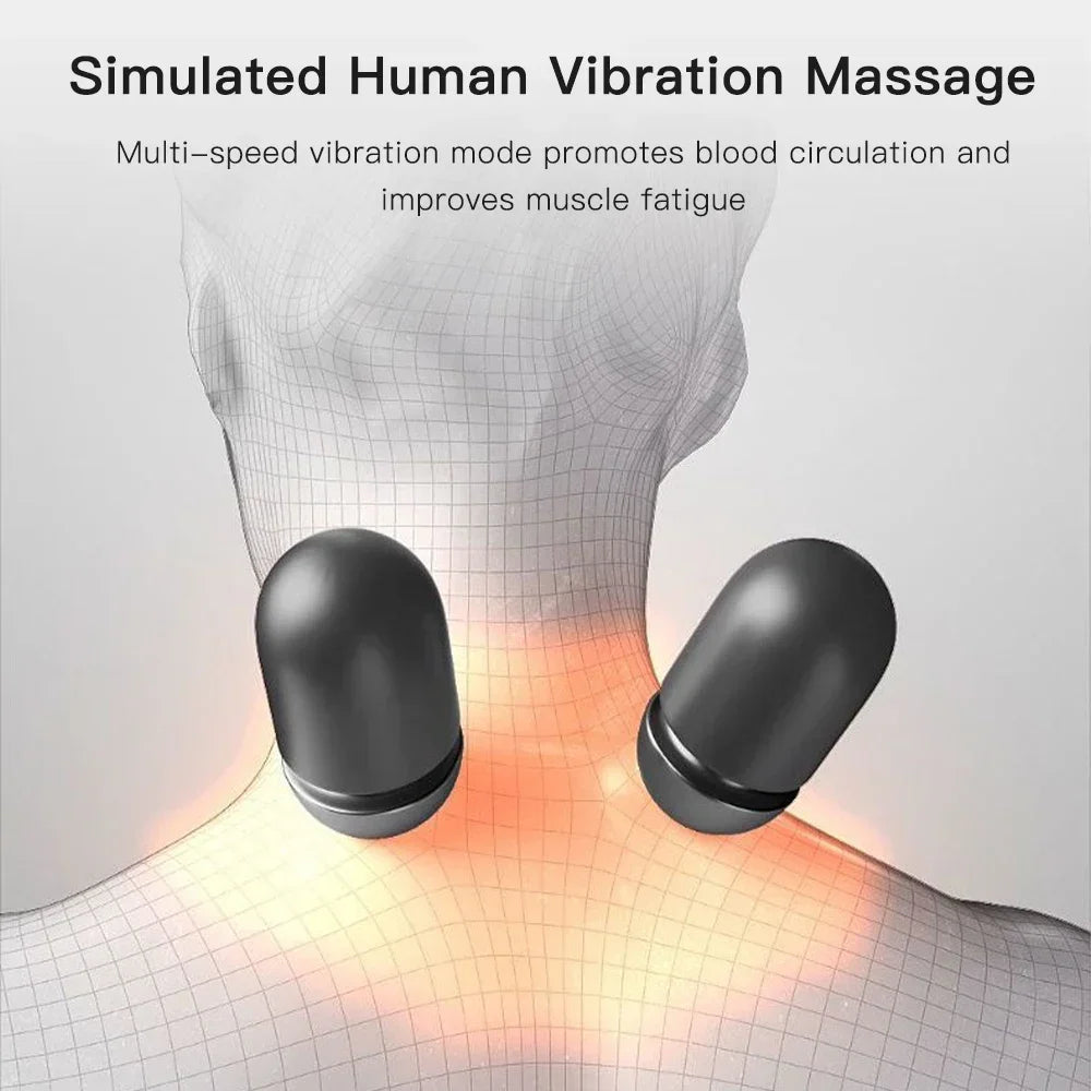 3-in-1 Nackenmassagekissen mit Wärme- und Traktionsfunktion