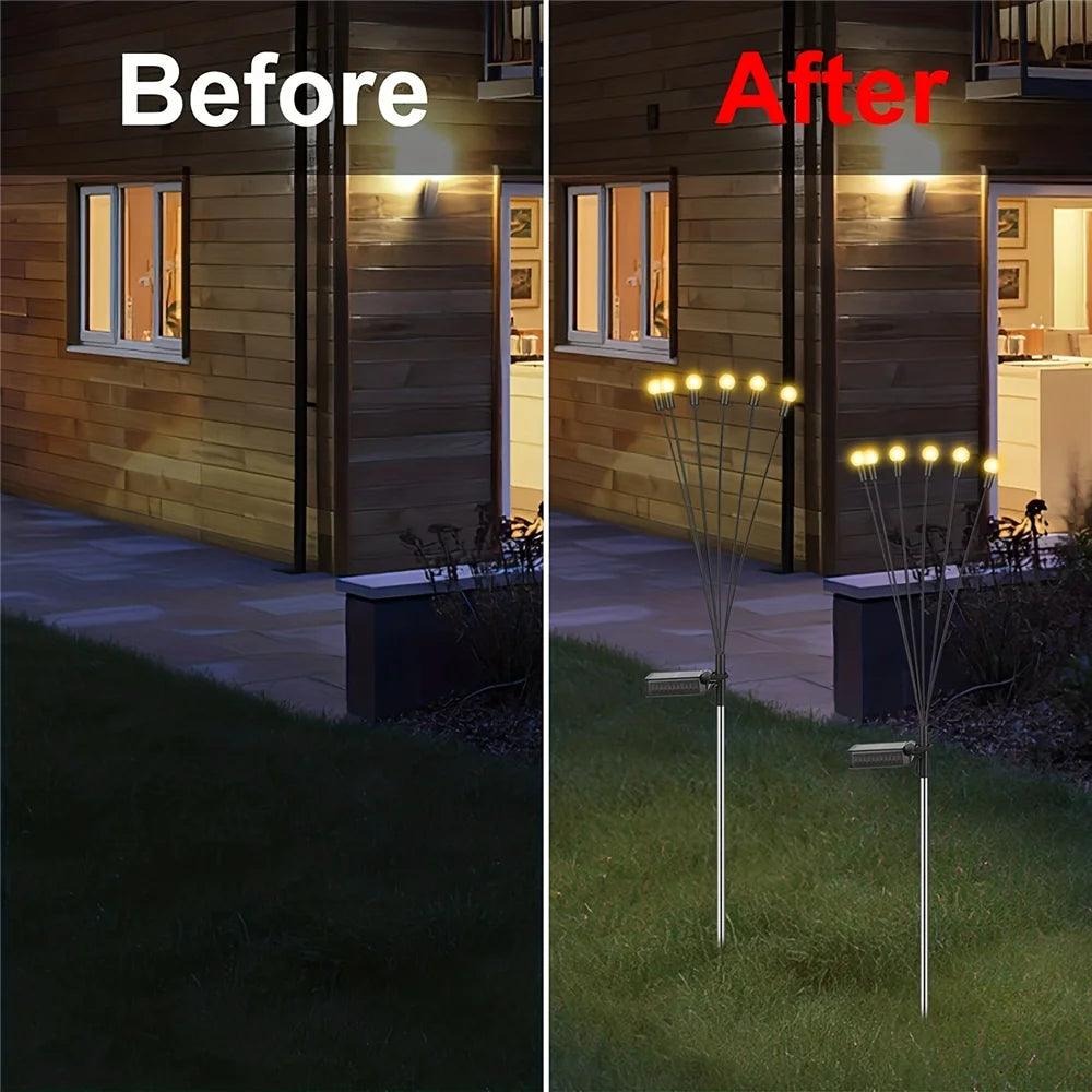 Solar Firefly Lichterkette – LED Gartenleuchte, wasserdicht, windbewegte Leuchtstäbe