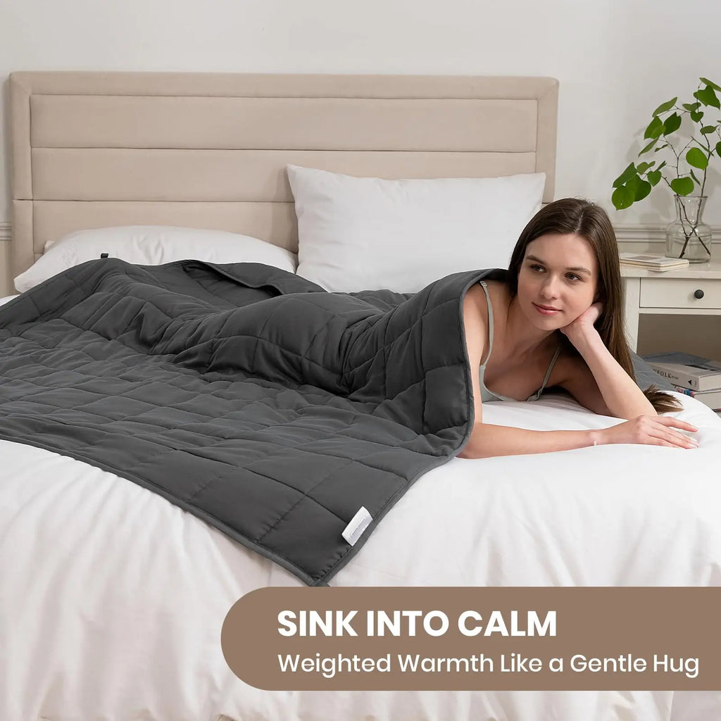 Gewichtsdecke – 6kg / 8kg Weighted Blanket, atmungsaktiv, Anti-Stress