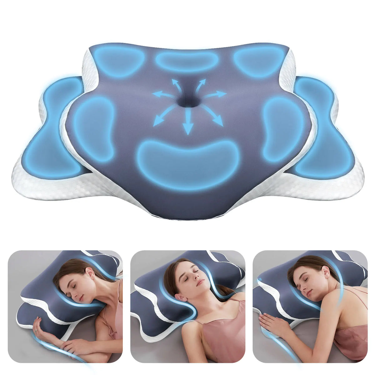 Memory-Foam Schlafkissen – Ergonomisch, für Seiten- & Rückenschläfer