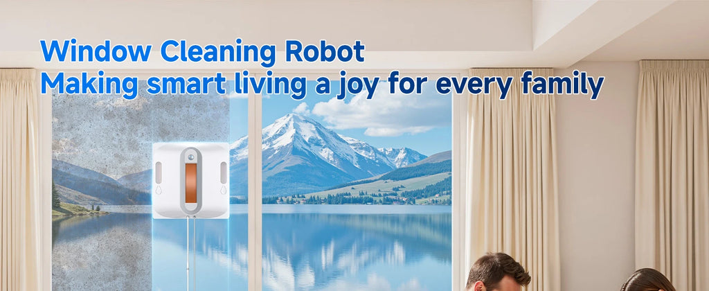 Lubluelu Fensterreinigungsroboter – 9000Pa, 8-facher Sicherheitsschutz, intelligente Routenplanung