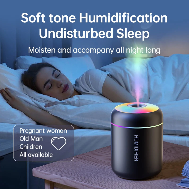 Aromatherapie-Diffuser fürs Schlafzimmer – Ultraschall, 500ml, LED, Timer