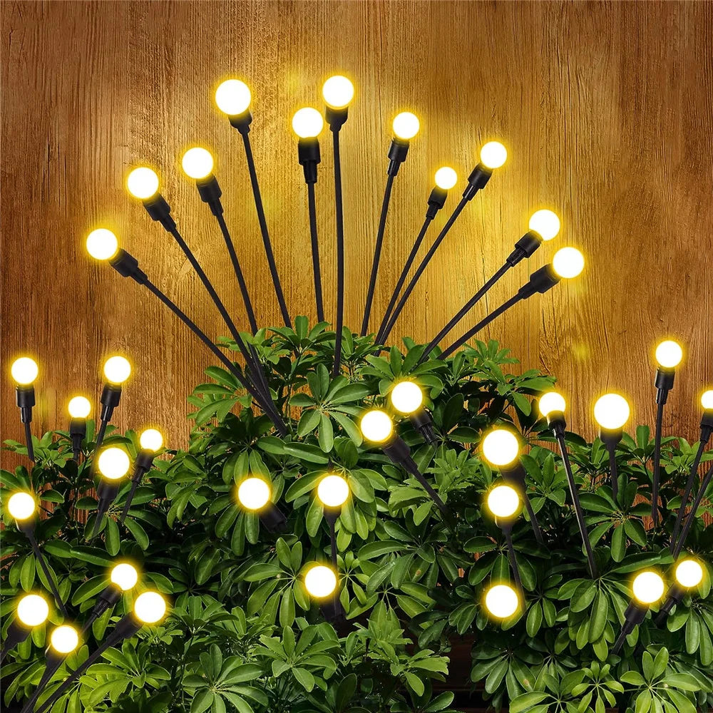 Solar Firefly Lichterkette – LED Gartenleuchte, wasserdicht, windbewegte Leuchtstäbe