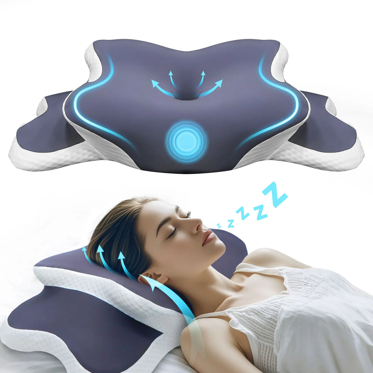 Memory-Foam Schlafkissen – Ergonomisch, für Seiten- & Rückenschläfer