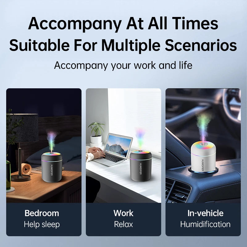 Aromatherapie-Diffuser fürs Schlafzimmer – Ultraschall, 500ml, LED, Timer