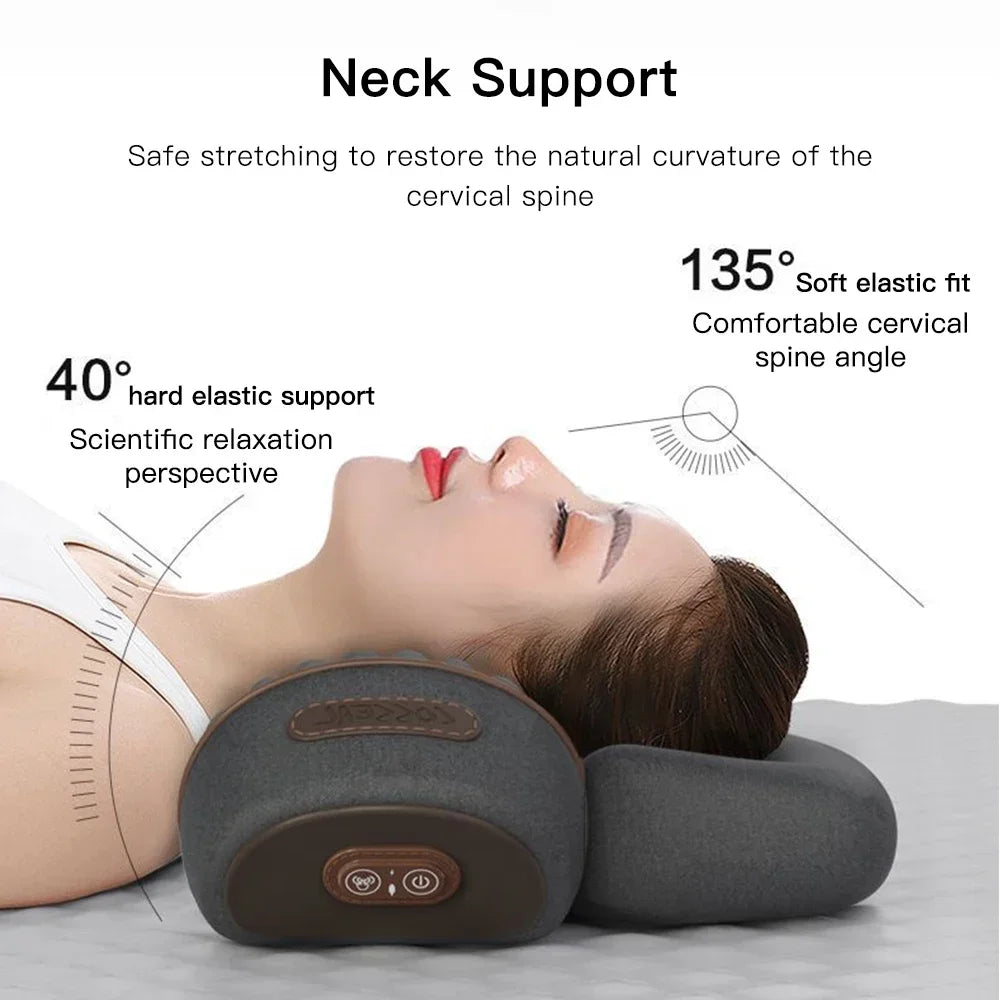 3-in-1 Nackenmassagekissen mit Wärme- und Traktionsfunktion