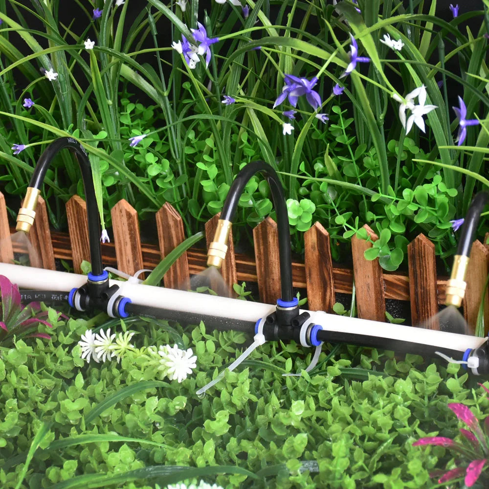 Nebel-Kühlsystem für Garten & Terrasse – DIY Bewässerungsset mit Messingdüsen, 10/15/20 m