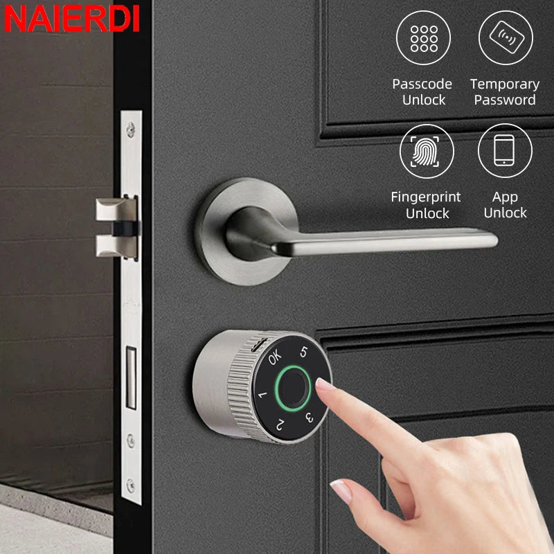 NAIERDI Smart Schließzylinder – Fingerabdruck, App & PIN, Tuya kompatibel