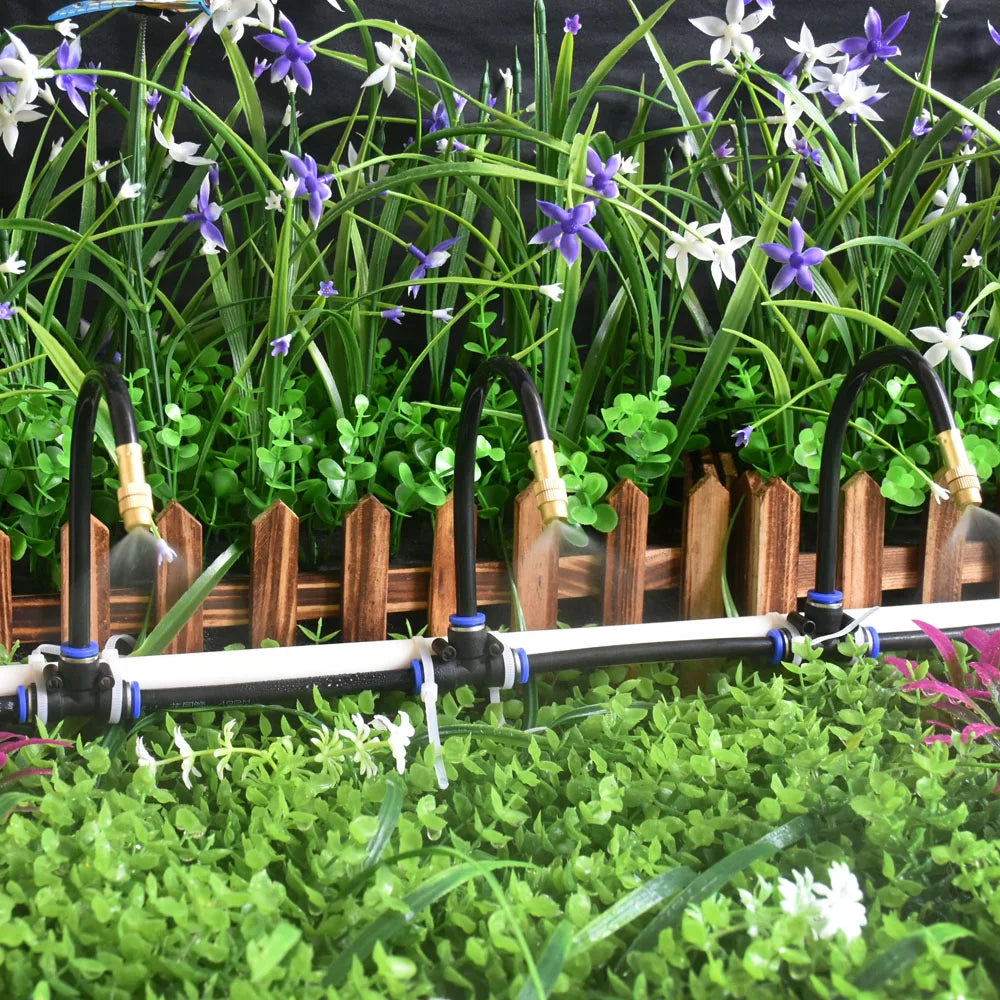 Nebel-Kühlsystem für Garten & Terrasse – DIY Bewässerungsset mit Messingdüsen, 10/15/20 m