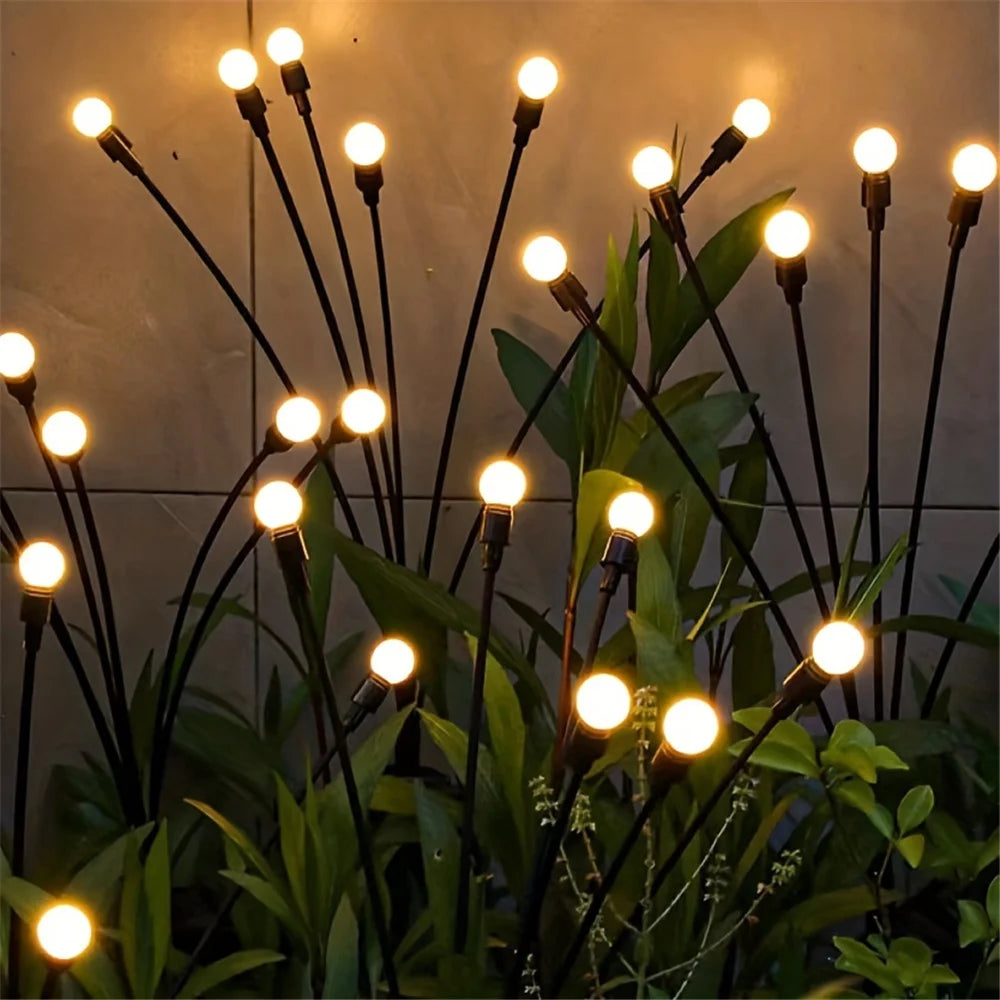 Solar Firefly Lichterkette – LED Gartenleuchte, wasserdicht, windbewegte Leuchtstäbe