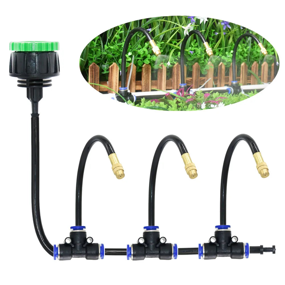Nebel-Kühlsystem für Garten & Terrasse – DIY Bewässerungsset mit Messingdüsen, 10/15/20 m
