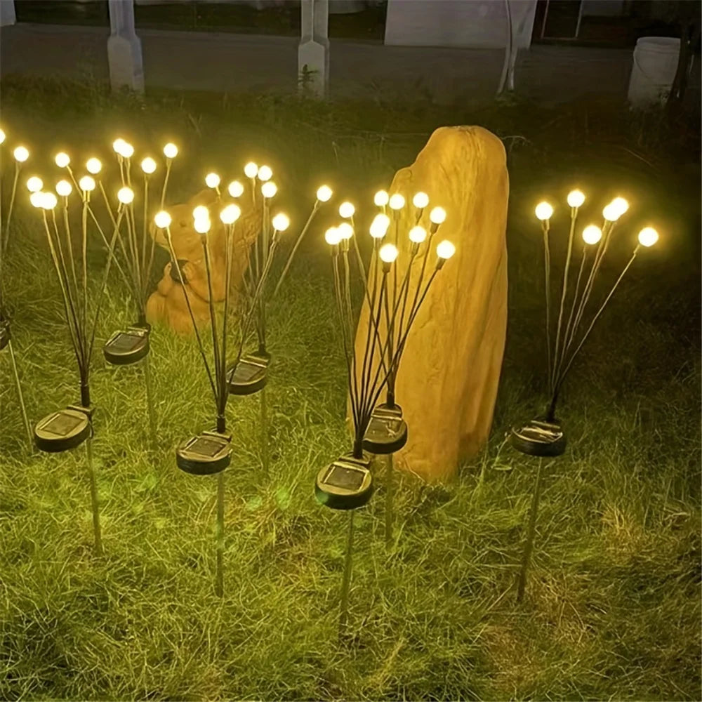 Solar Firefly Lichterkette – LED Gartenleuchte, wasserdicht, windbewegte Leuchtstäbe